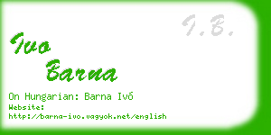 ivo barna business card